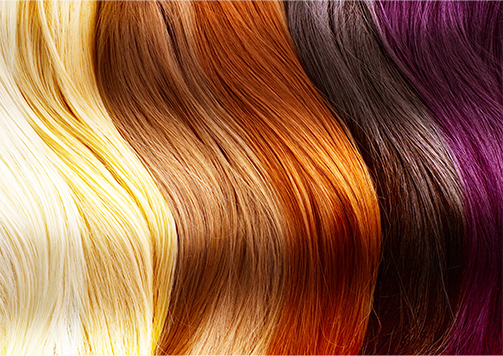 Auswahl an Haarfarben
